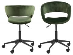 ​Trendhopper Bureaustoel Grace Velvet Forest Green