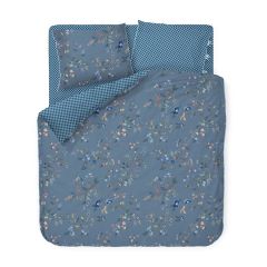 Pip Studio Dekbedovertrek Kawai Flower Blue 240 x 200/220cm