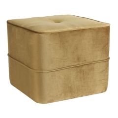 Light & Living Hocker Kiki Velvet Caramel