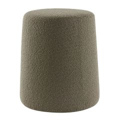 Light & Living Hocker Lauryn Bouclé Grey Brown Hoog