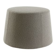 Light & Living Hocker Lauryn Bouclé Grey Brown Laag 