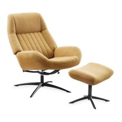 IN.HOUSE Draaifauteuil Tirona met Hocker