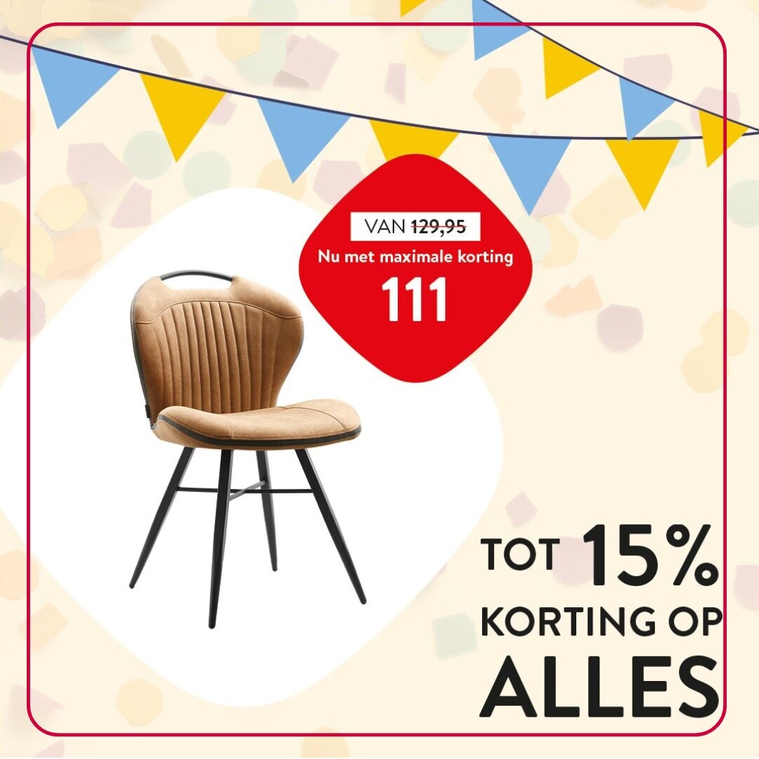 Tot 15% korting op ALLES van Profijt Meubel