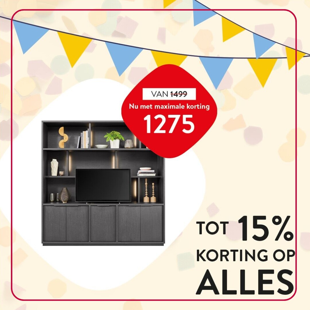 Tot 15% korting op ALLES van Profijt Meubel