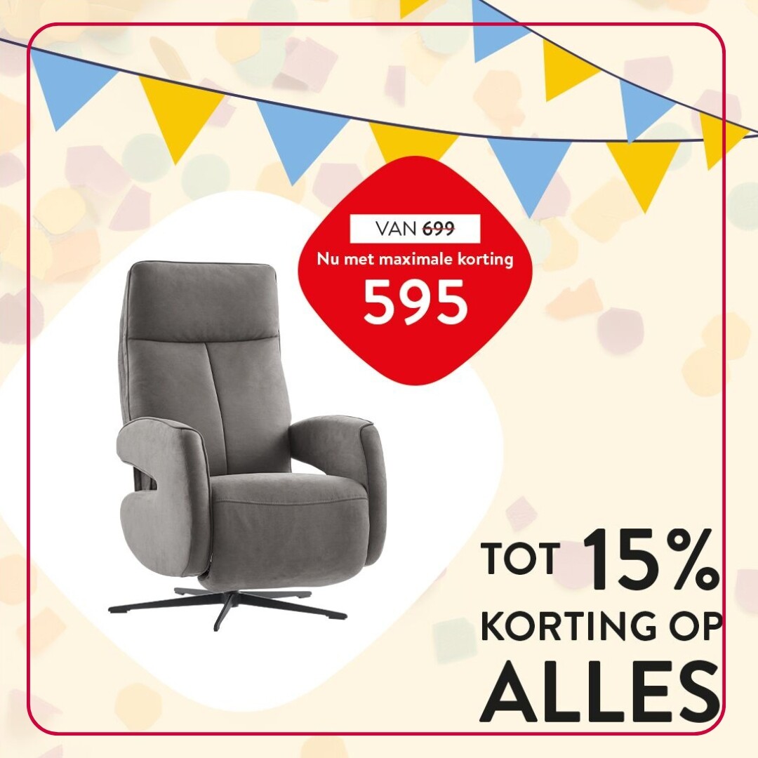 Tot 15% korting op ALLES van Profijt Meubel